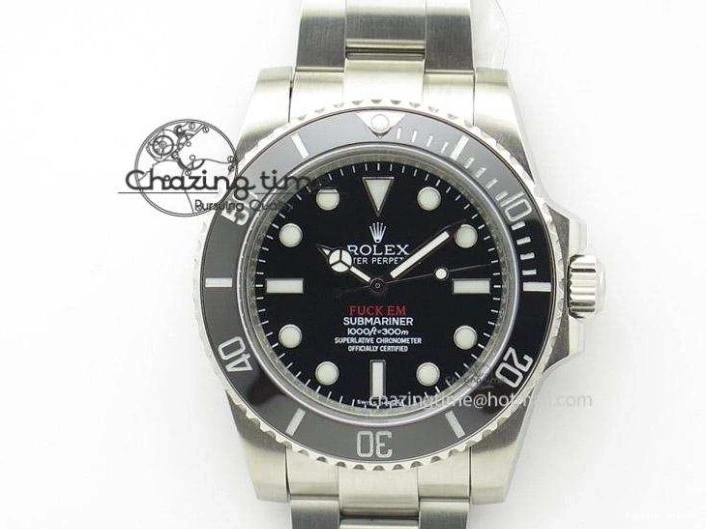 0504 GoAnywhere Submariner Black Diamond Bezel SS GSF Best Edition Black Dial On SS Bracelet A 3270